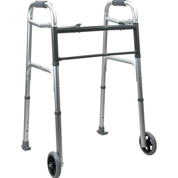 Aspire Aluminium Side Folding Walking Frame (with skis and wheels)